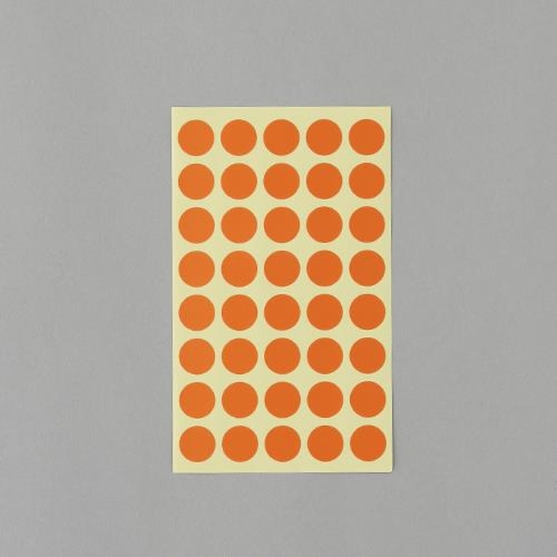 エスコ EA956VC-95 φ15mm/560片カラーラベルシール(橙/14枚 1個（ご注文単位1個）【直送品】