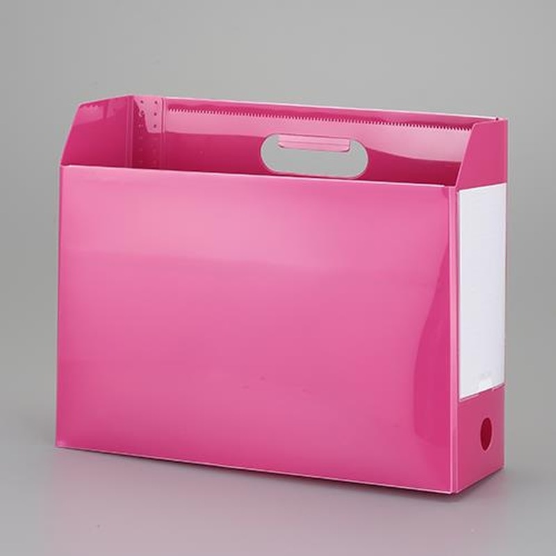 エスコ EA954TD-56 102x317x261mmファイルスタンド(横型/桃) 1個（ご注文単位1個）【直送品】