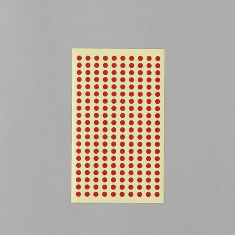 エスコ EA956VC-51 φ5mm/1800片カラーラベルシール(赤/9枚) 1個（ご注文単位1個）【直送品】