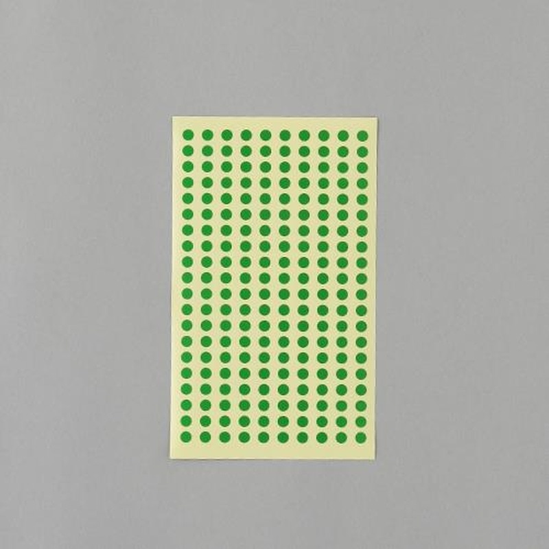 エスコ EA956VC-53 φ5mm/1800片カラーラベルシール(緑/9枚) 1個（ご注文単位1個）【直送品】