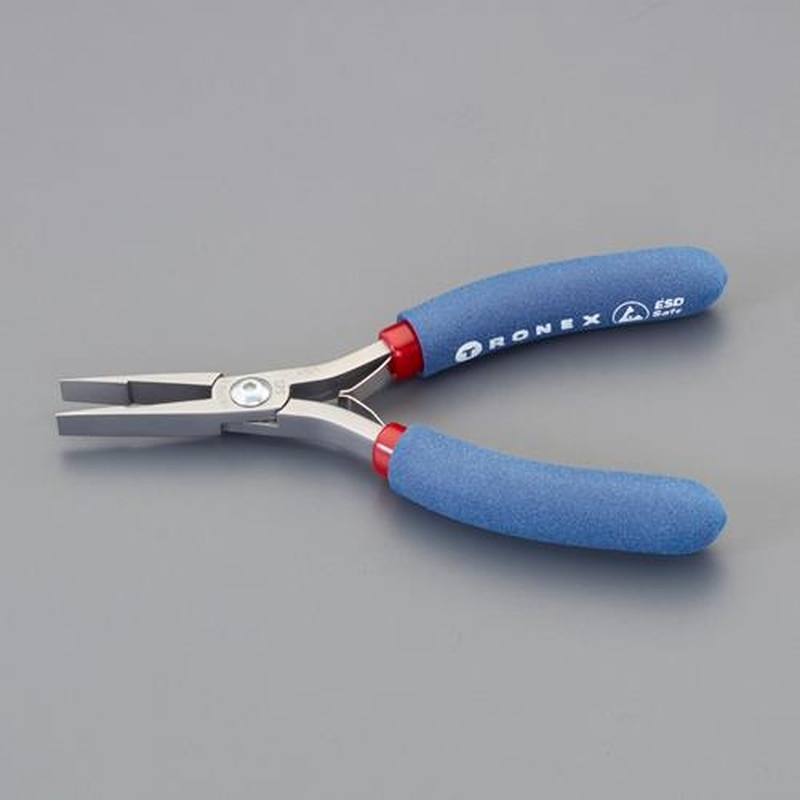 エスコ EA537T-26 137mm精密プライヤー(ESD/平/バネ付) 1個(ご注文単位1個)【直送品】