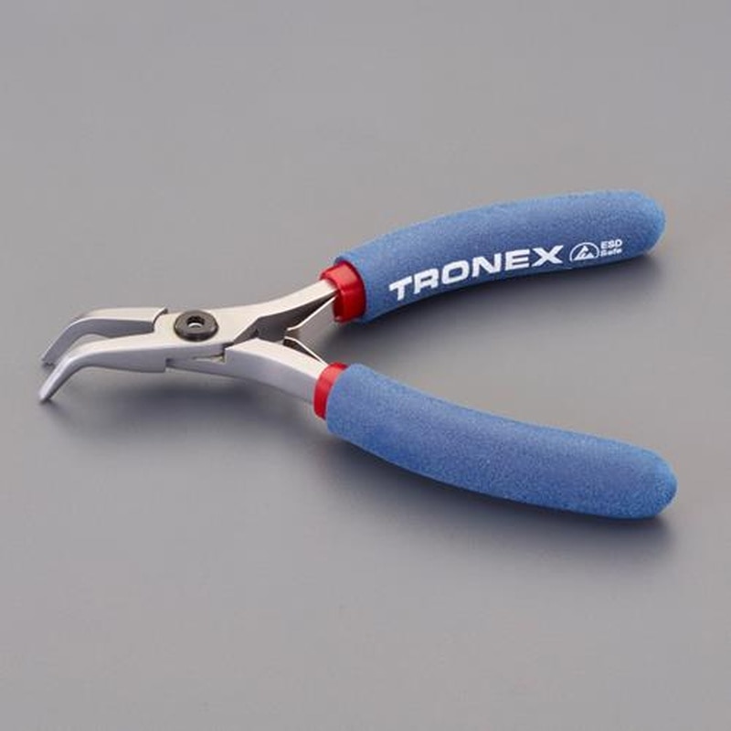 エスコ EA537T-56 126mm/60°精密プライヤー(ESD/半丸/ベント) 1個(ご注文単位1個)【直送品】