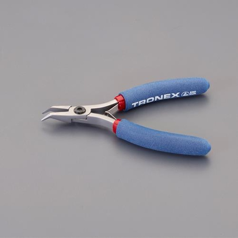 エスコ EA537T-61 124mm/45°精密プライヤー(ESD/半丸/ベント) 1個(ご注文単位1個)【直送品】