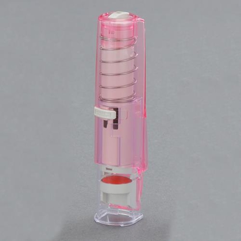 エスコ EA762AL-43 印鑑ホルダー(朱印内蔵型/透明ピンク) 1個(ご注文単位1個)【直送品】