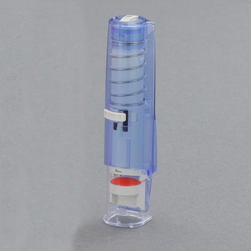 エスコ EA762AL-44 印鑑ホルダー(朱印内蔵型/透明青) 1個(ご注文単位1個)【直送品】