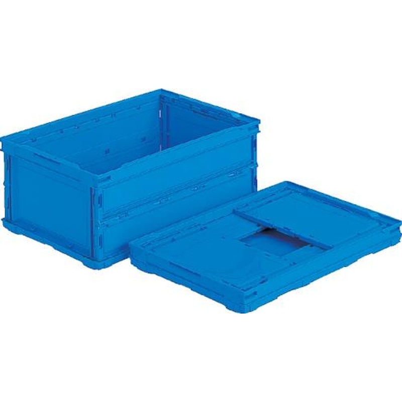 エスコ EA506AA-506 530x366x221mm/35.5L折畳コンテナ(薄型/青 1個（ご注文単位1個）【直送品】