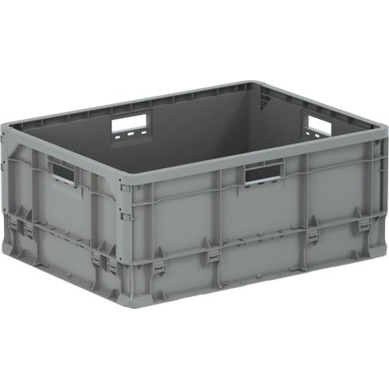 エスコ EA506AF-140 670x503x288mm/81.4L軽量コンテナ(ライトグレー) 1個（ご注文単位1個）【直送品】