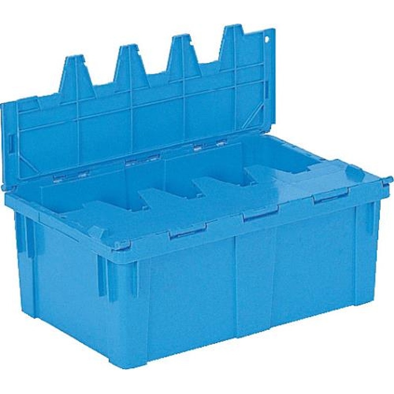 エスコ EA506AA-96 545x345x220mm/29.6Lコンテナ(青/蓋付) 1個(ご注文単位1個)【直送品】