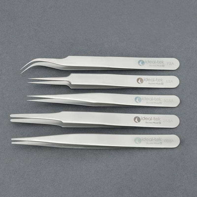 エスコ EA595H-2 5本組超精密ピンセット(ステンレス製) 1個（ご注文単位1個）【直送品】