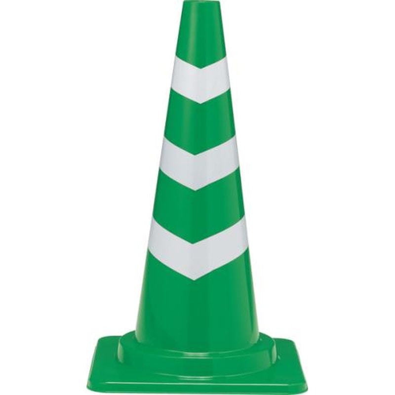 エスコ EA983FT-743 380x380x660mmカットコーン(緑/反射有/10本) 1個（ご注文単位1個）【直送品】