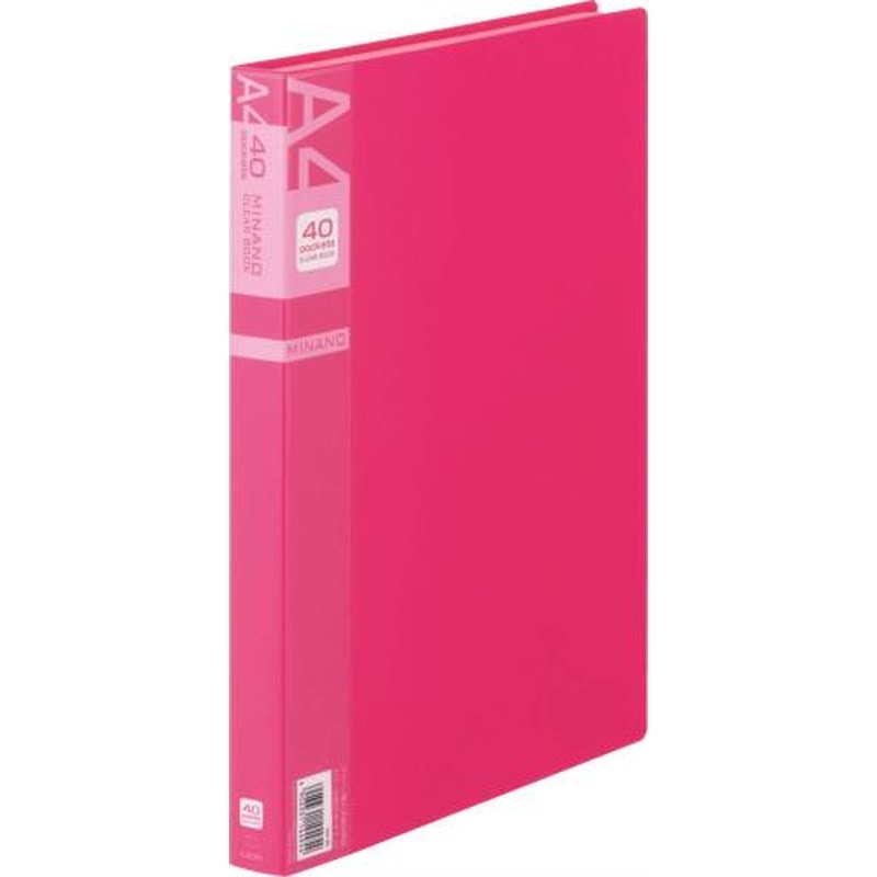 エスコ EA762CC-71 A4/S型クリアーブック(40枚/赤) 1個(ご注文単位1個)【直送品】