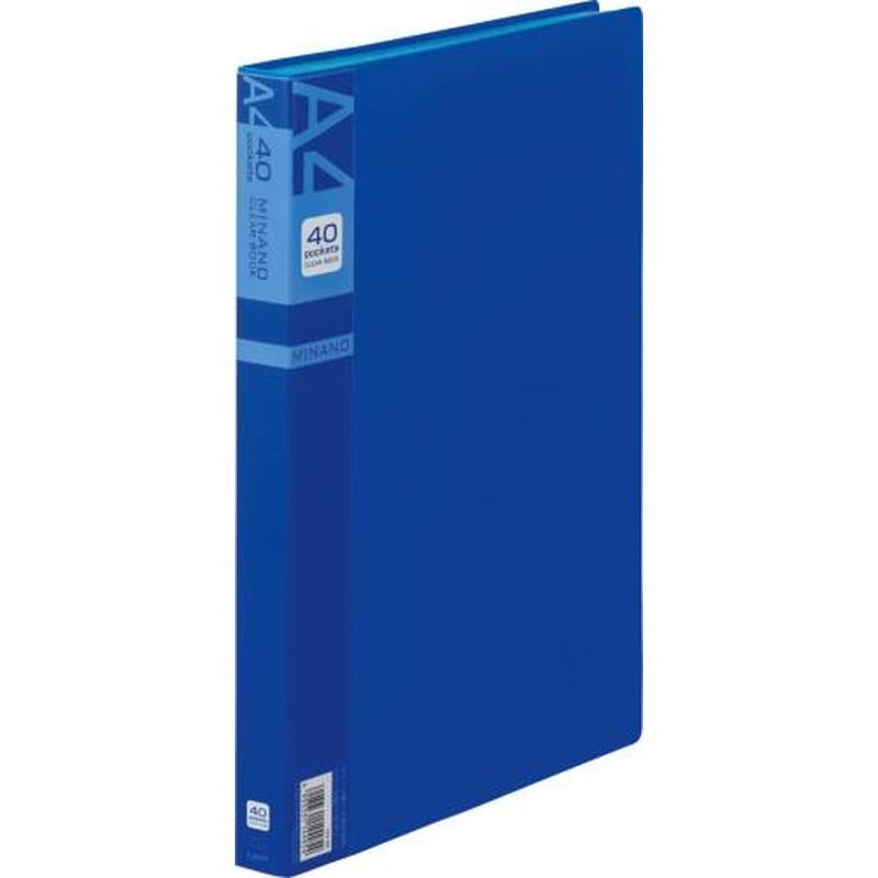 エスコ EA762CC-72 A4/S型クリアーブック(40枚/青) 1個(ご注文単位1個)【直送品】