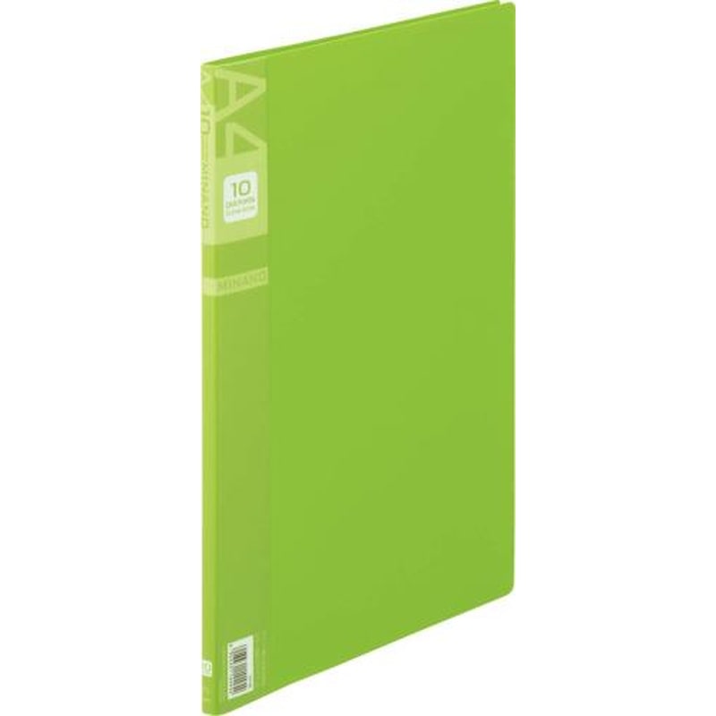 エスコ EA762CC-63 A4/S型クリアーブック(10枚/緑) 1個(ご注文単位1個)【直送品】
