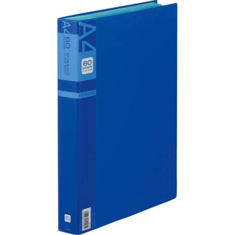 エスコ EA762CC-76 A4/S型クリアーブック(60枚/青) 1個(ご注文単位1個)【直送品】