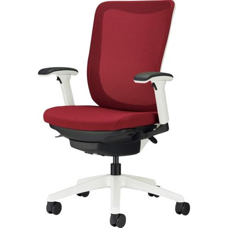 エスコ EA956XA-112 ビジネスチェアー(チェリーレッド) 1個（ご注文単位1個）【直送品】