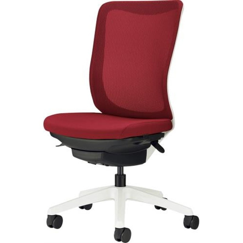 エスコ EA956XA-117 ビジネスチェアー(チェリーレッド) 1個（ご注文単位1個）【直送品】