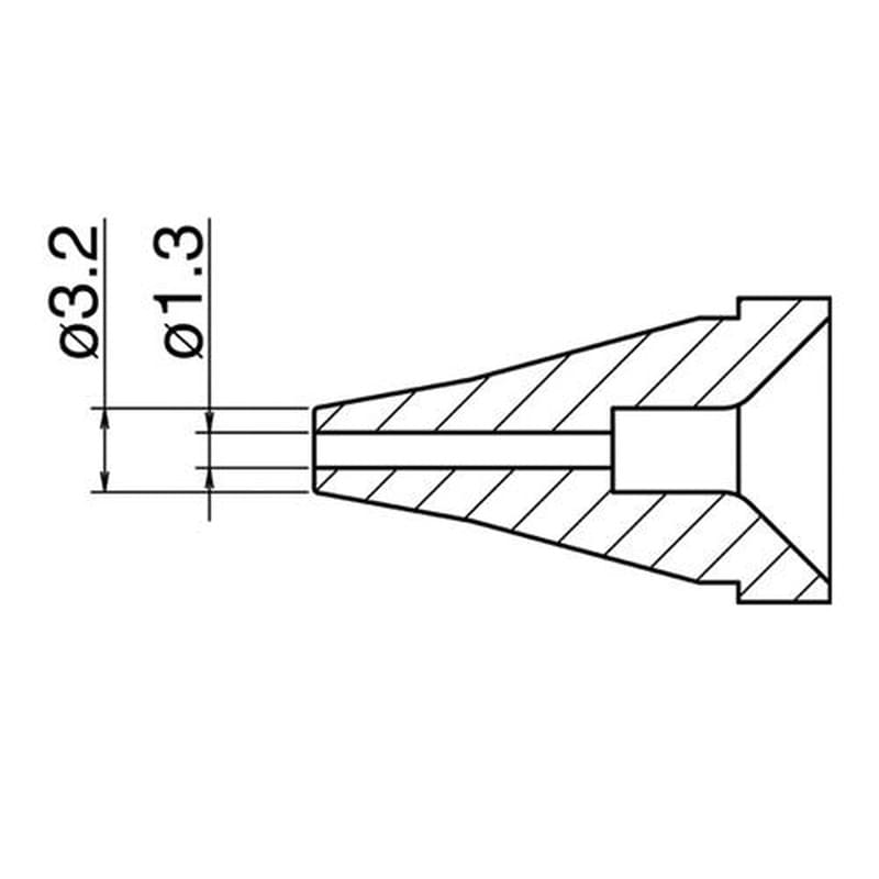 エスコ EA323MA-33 φ1.3/φ3.2mm交換ノズル(EA323MA-2用) 1個(ご注文単位1個)【直送品】