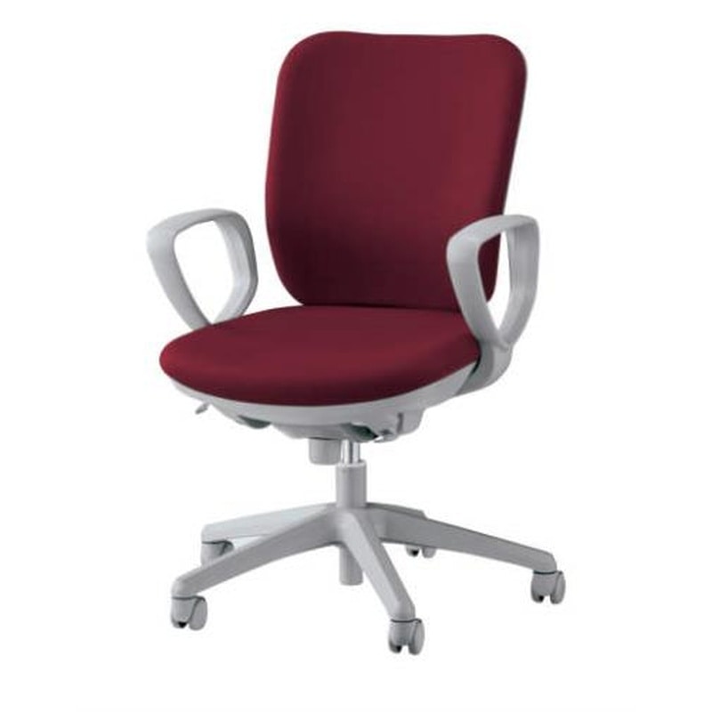 エスコ EA956XA-121 ビジネスチェアー(ボルドー) 1個（ご注文単位1個）【直送品】