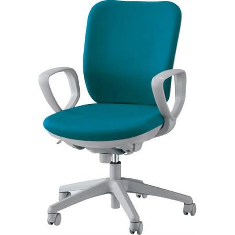エスコ EA956XA-122 ビジネスチェアー(ティールグリーン) 1個（ご注文単位1個）【直送品】