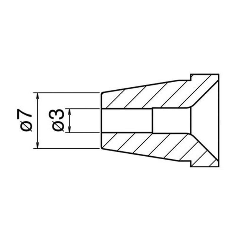 エスコ EA323MA-37 φ3.0/φ7.0mm交換ノズル(EA323MA-2用) 1個(ご注文単位1個)【直送品】