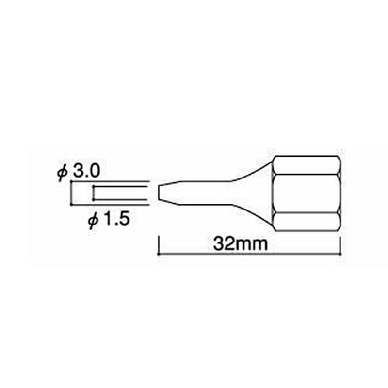 エスコ EA305HF-25[EA305HF-2用]φ1.5x32mm替ノズル 1個（ご注文単位1個）【直送品】