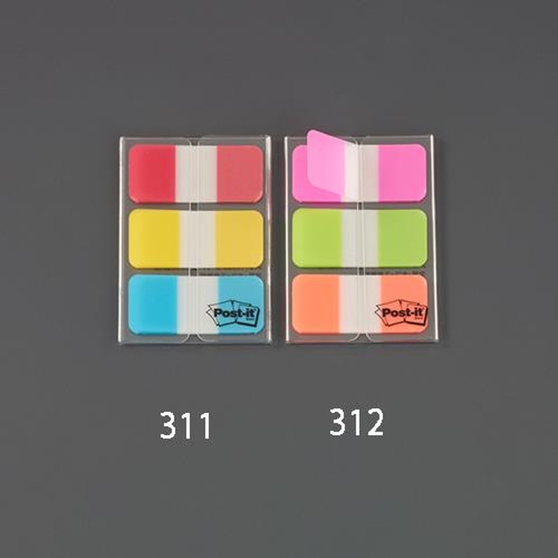 エスコ EA762GA-312 40x18mm粘着インデックス(10枚x3個/3色) 1個（ご注文単位1個）【直送品】
