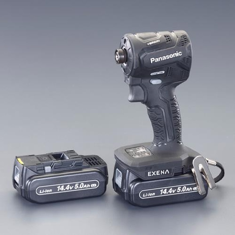 エスコ EA813PA-4 DC14.4V/5.0Ahインパクトドライバー(黒/充電式) 1個(ご注文単位1個)【直送品】