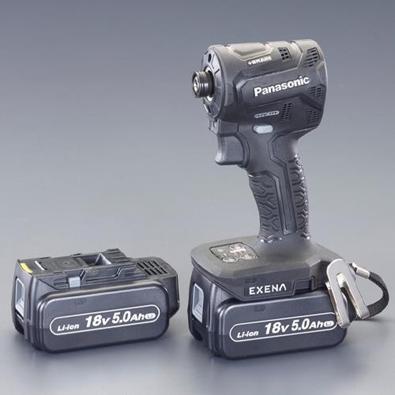 エスコ EA813PA-18 DC18.0V/5.0Ahインパクトドライバー(黒/充電式) 1個(ご注文単位1個)【直送品】