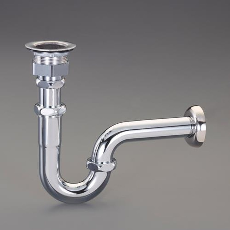 エスコ EA468EB-12A シンク用排水栓付Pトラップ 1個(ご注文単位1個)【直送品】