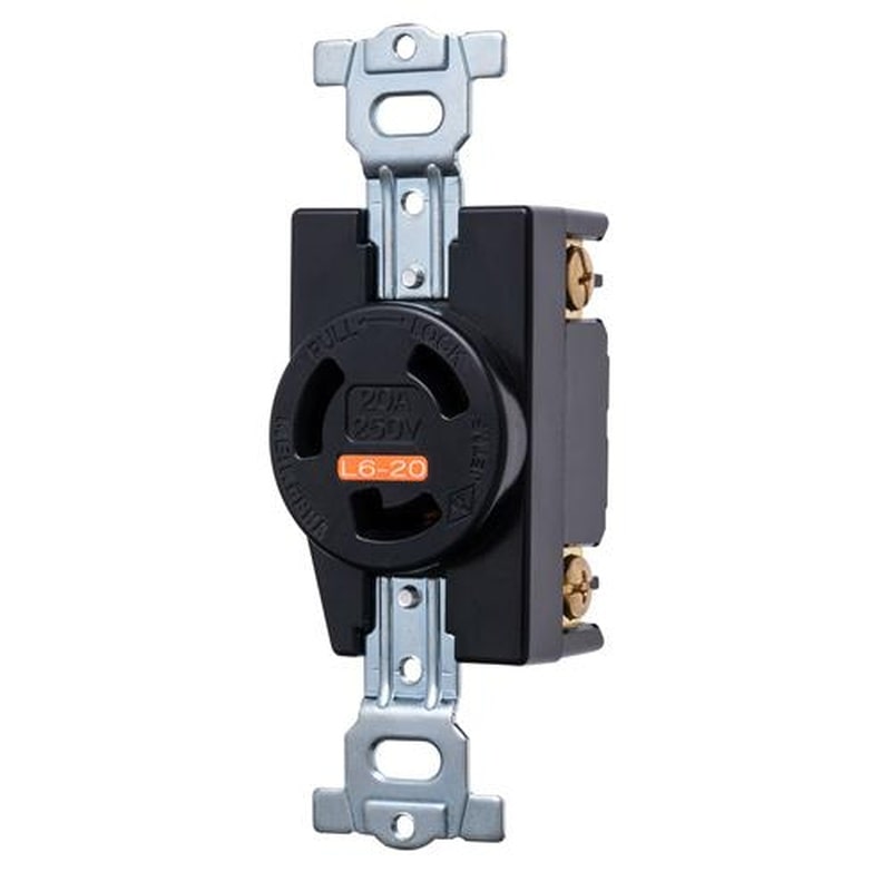 エスコ EA940CL-20A 250V/20A埋込みコンセント(接地2P) 1個(ご注文単位1個)【直送品】