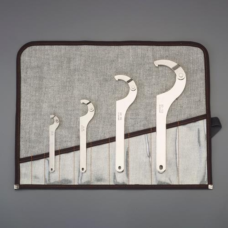 エスコ EA613XB-50 20-155mm4本組自在フックレンチセット 1個（ご注文単位1個）【直送品】