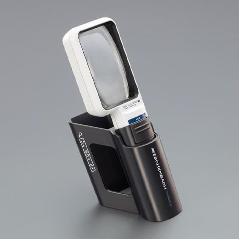 エスコ EA756C-37 x4.0/75x50mmルーペ(LEDライト付・角形) 1個(ご注文単位1個)【直送品】