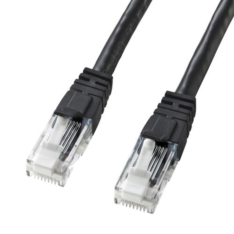 エスコ EA764BB-238A 15mLANケーブル(CAT6/つめ折れ防止/ブラック) 1個(ご注文単位1個)【直送品】