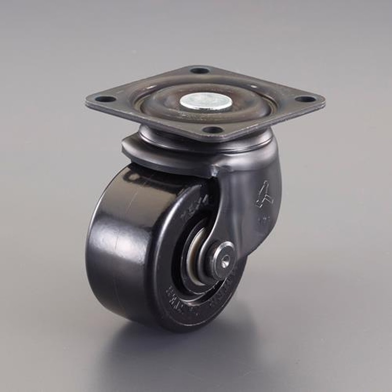 エスコ EA986PP-101 75mmキャスター(自在金具付・低床重荷重) 1個(ご注文単位1個)【直送品】