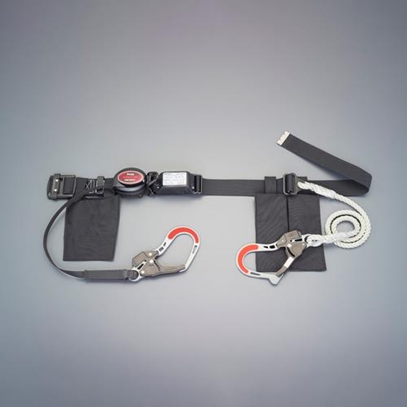 エスコ EA998KB-11 墜落制止用器具(巻取+ロープ式/2丁掛け) 1個(ご注文単位1個)【直送品】