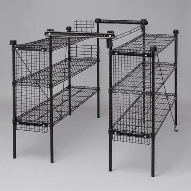 エスコ EA957-401 1446x1444x1219mm/2台3段車載ラック棚 1個（ご注文単位1個）【直送品】