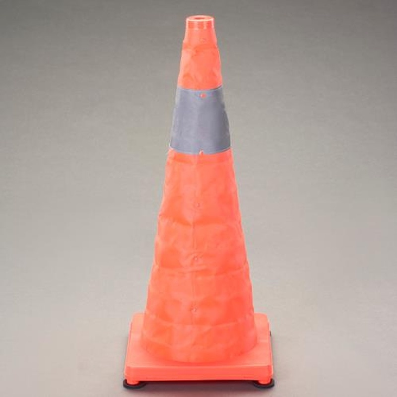 エスコ EA983FT-861 290x290x700mmカラーコーン(伸縮式・強力マグネット付 1個（ご注文単位1個）【直送品】