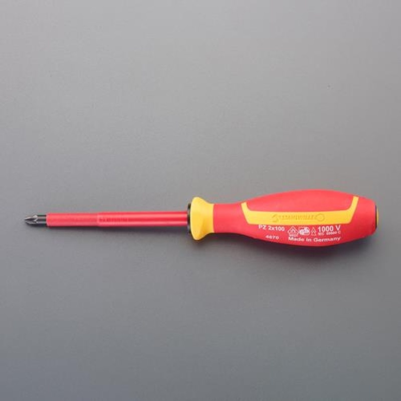 エスコ EA557SV-0 #0x60mm［Pozidriv]ドライバー(絶縁) 1個（ご注文単位1個）【直送品】