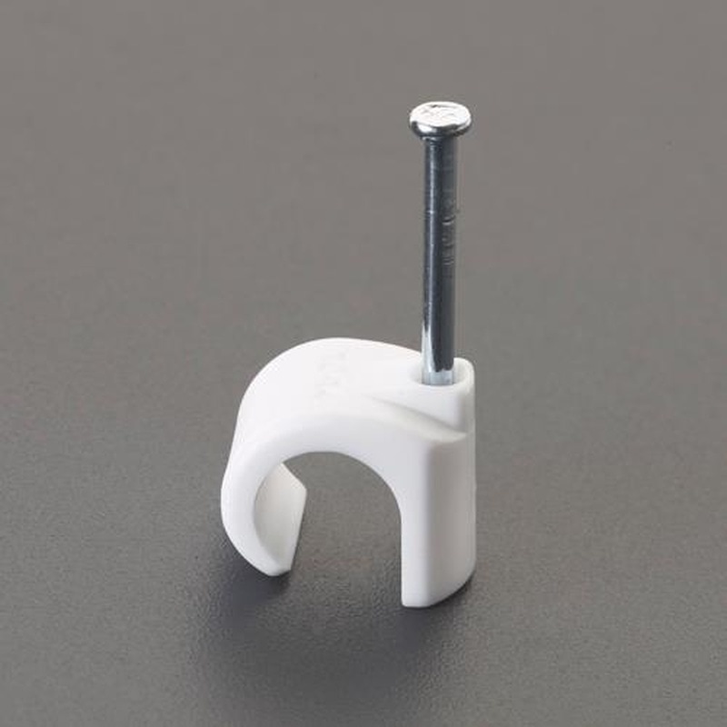 エスコ EA947EA-10 10-14mm丸型ケーブルクリップ(白/100個) 1個(ご注文単位1個)【直送品】