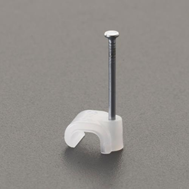 エスコ EA947EF-4 3.8x5.8mm平型ケーブルクリップ(クリアー/100個) 1個(ご注文単位1個)【直送品】