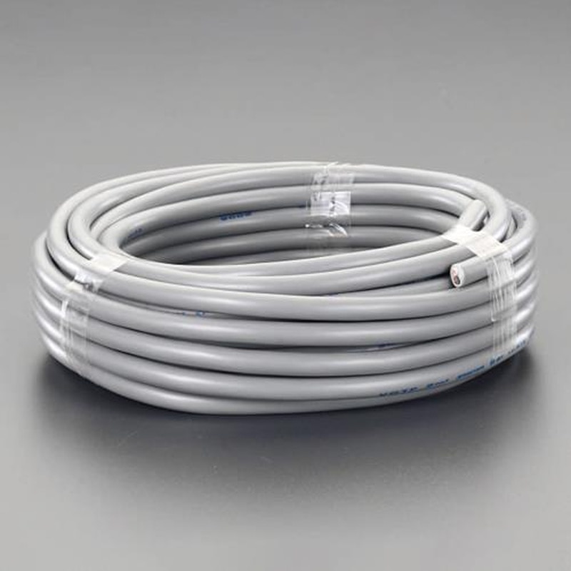 エスコ EA940AG-3B 300V/12A/50mビニールキャブタイヤケーブル(灰) 1個(ご注文単位1個)【直送品】
