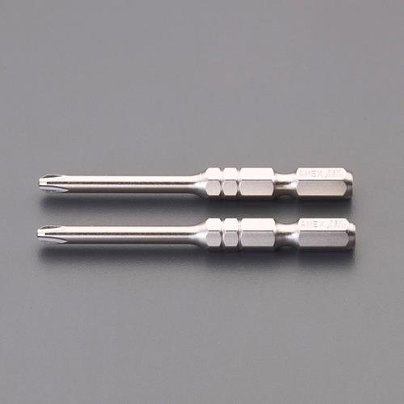 エスコ EA813AC-121 #1x65mm［＋]細硬ビット(細軸/2本) 1個（ご注文単位1個）【直送品】