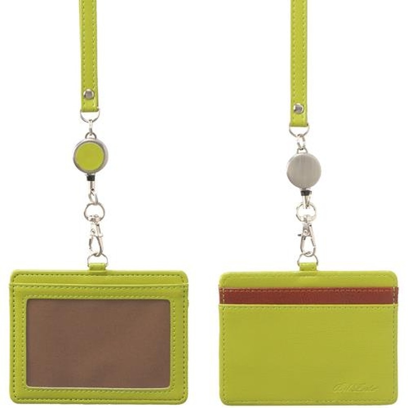 エスコ EA956VA-603A IDカードホルダー(ストラップ付/黄緑) 1個（ご注文単位1個）【直送品】