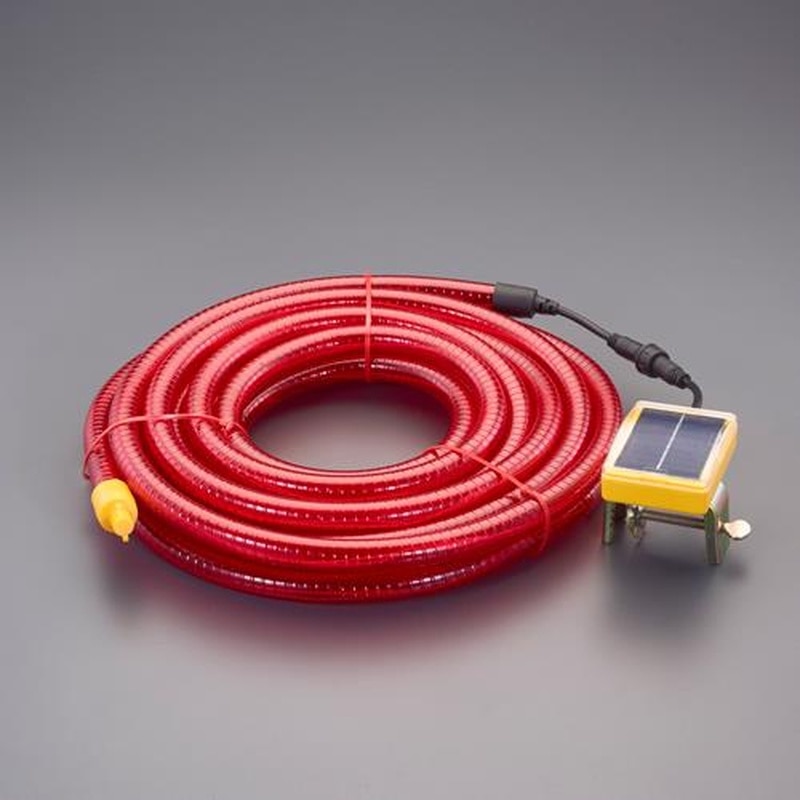 エスコ EA983FX-11 10m自動点滅LEDピカピカチューブ(ソーラーパネル付) 1個(ご注文単位1個)【直送品】