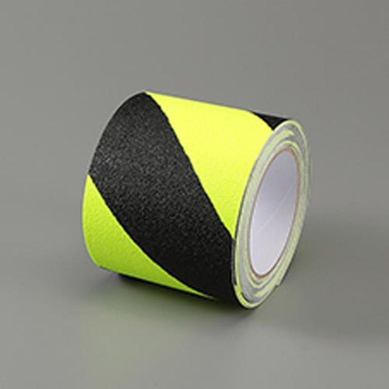 エスコ EA944DJ-11 100mmx5m滑止テープ(屋内外・平面/蛍光黄/黒) 1個(ご注文単位1個)【直送品】