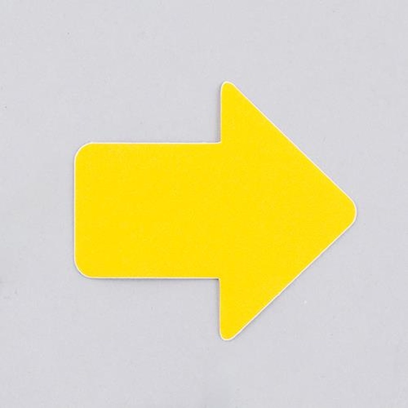 エスコ EA944DJ-22 矢印型ステッカー(黄/10枚) 1個（ご注文単位1個）【直送品】