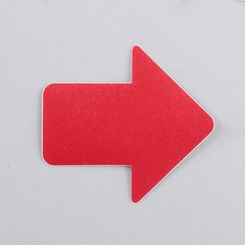 エスコ EA944DJ-23 矢印型ステッカー(赤/10枚) 1個（ご注文単位1個）【直送品】