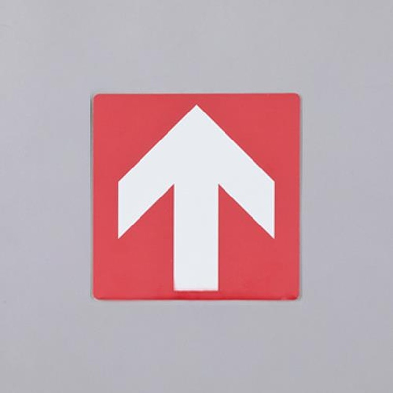 エスコ EA983CC-172 100x100mm安全標識ステッカー(↑上/赤) 1個（ご注文単位1個）【直送品】