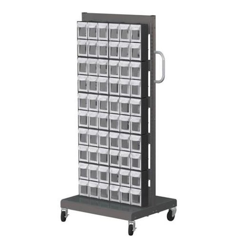 エスコ EA957FL-13 690x560x1460mm/6列10段マルチストールカート/両面 1個(ご注文単位1個)【直送品】