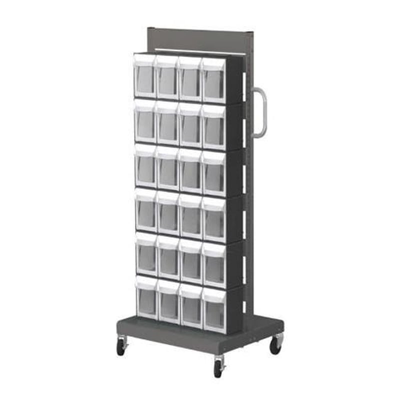 エスコ EA957FL-11 690x560x1460mm/4列6段マルチストールカート(両面) 1個(ご注文単位1個)【直送品】